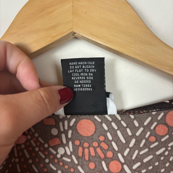 Studio 1940 Brown Orange Retro Y2K Belted Blouse L Made in USA Vintage - Picture 6 of 11